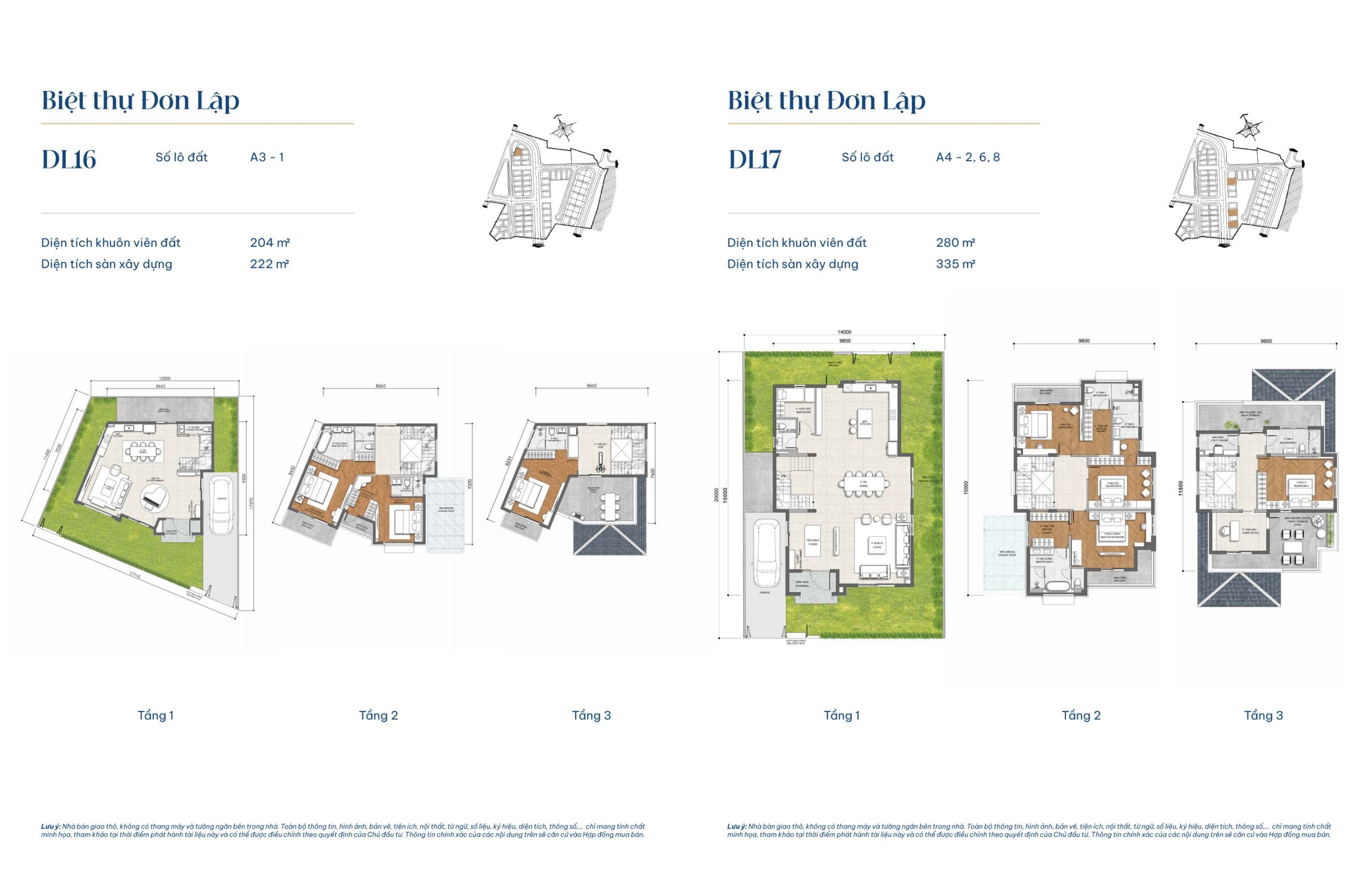 Mẫu biệt thự đơn lập DL16 và mẫu biệt thự đơn lập DL17 – Gladia By The Waters