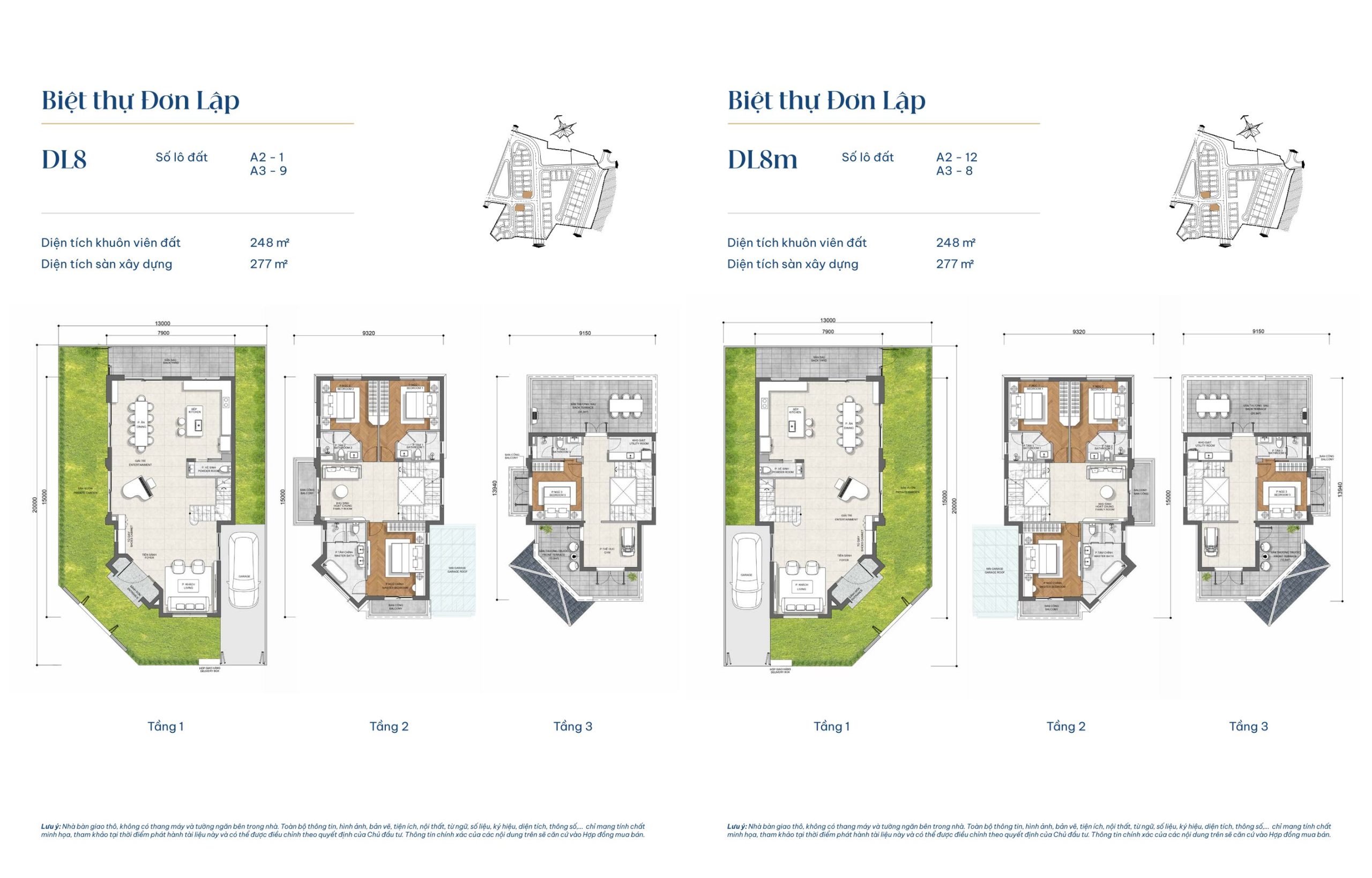 Mẫu biệt thự đơn lập DL8 và mẫu biệt thự đơn lập DL8m - Gladia By The Waters
