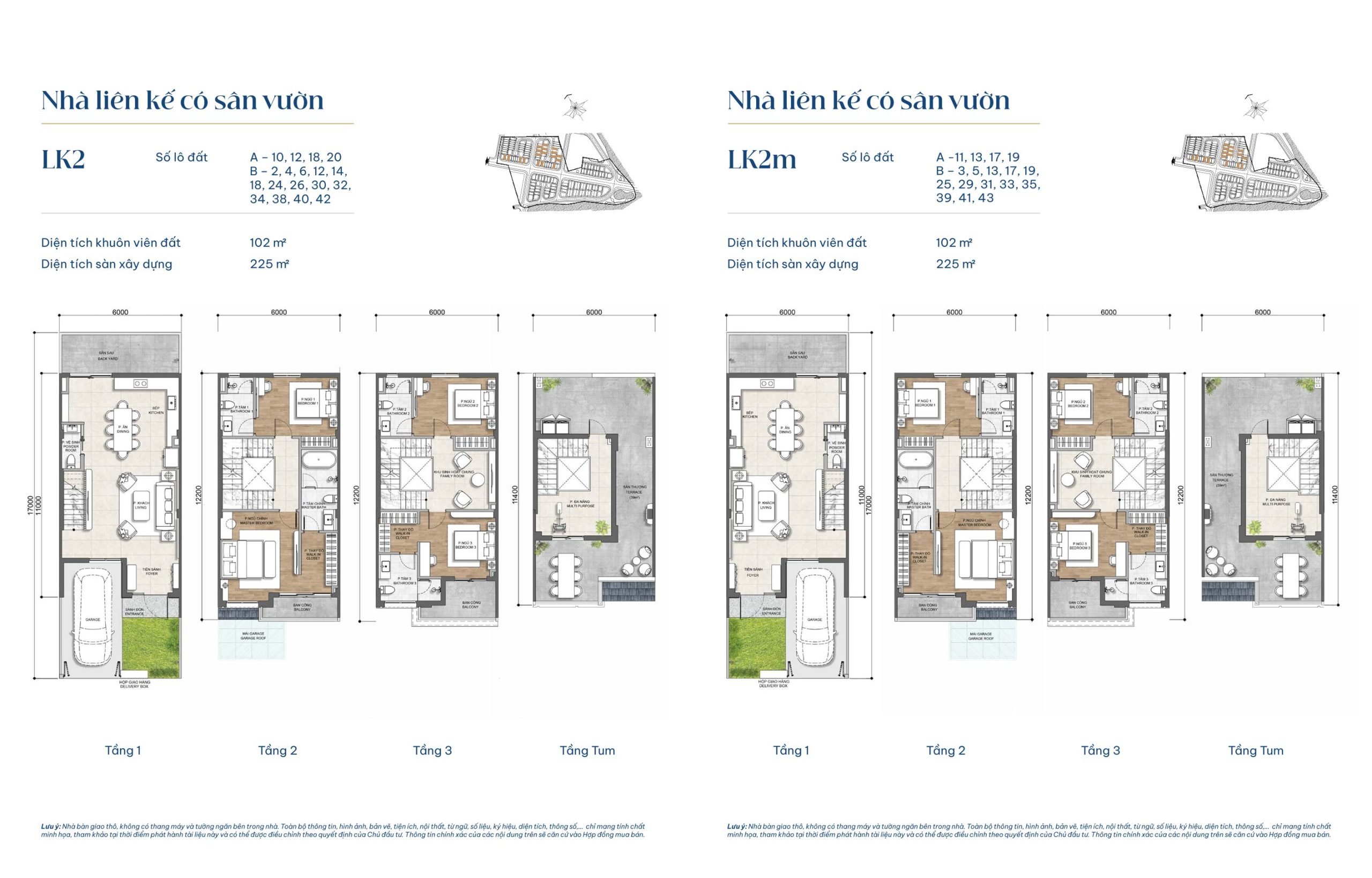 Mẫu liên kế LK2 và mẫu liên kế LK2m - Gladia By The Waters