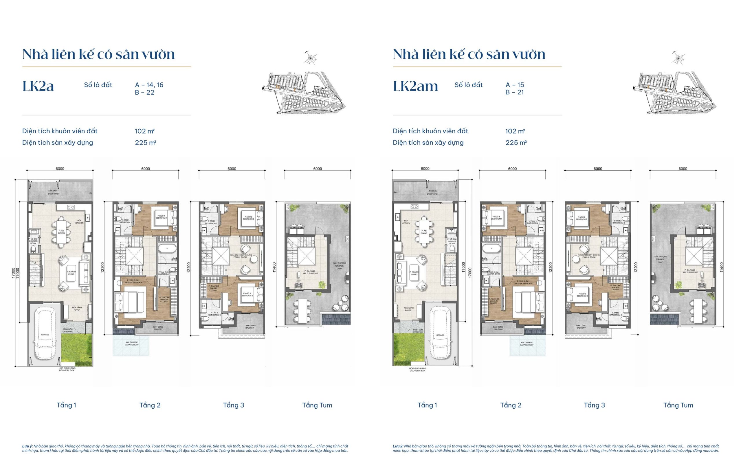 Mẫu liên kế LK2a và mẫu liên kế LK2am - Gladia By The Waters