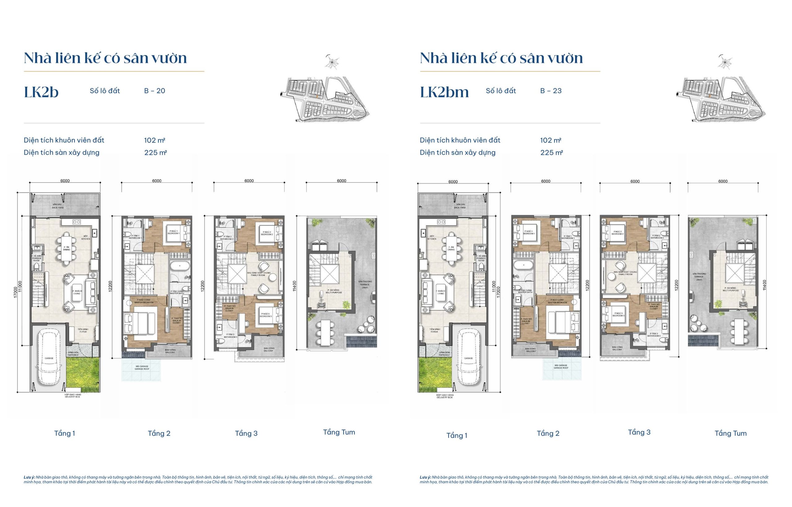 Mẫu liên kế LK2b và mẫu liên kế LK2bm - Gladia By The Waters